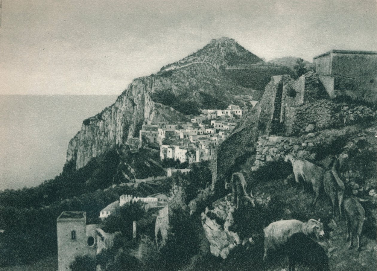 Veduta del mare con Monte Solaro, Capri, Italia, 1927 da Eugen Poppel