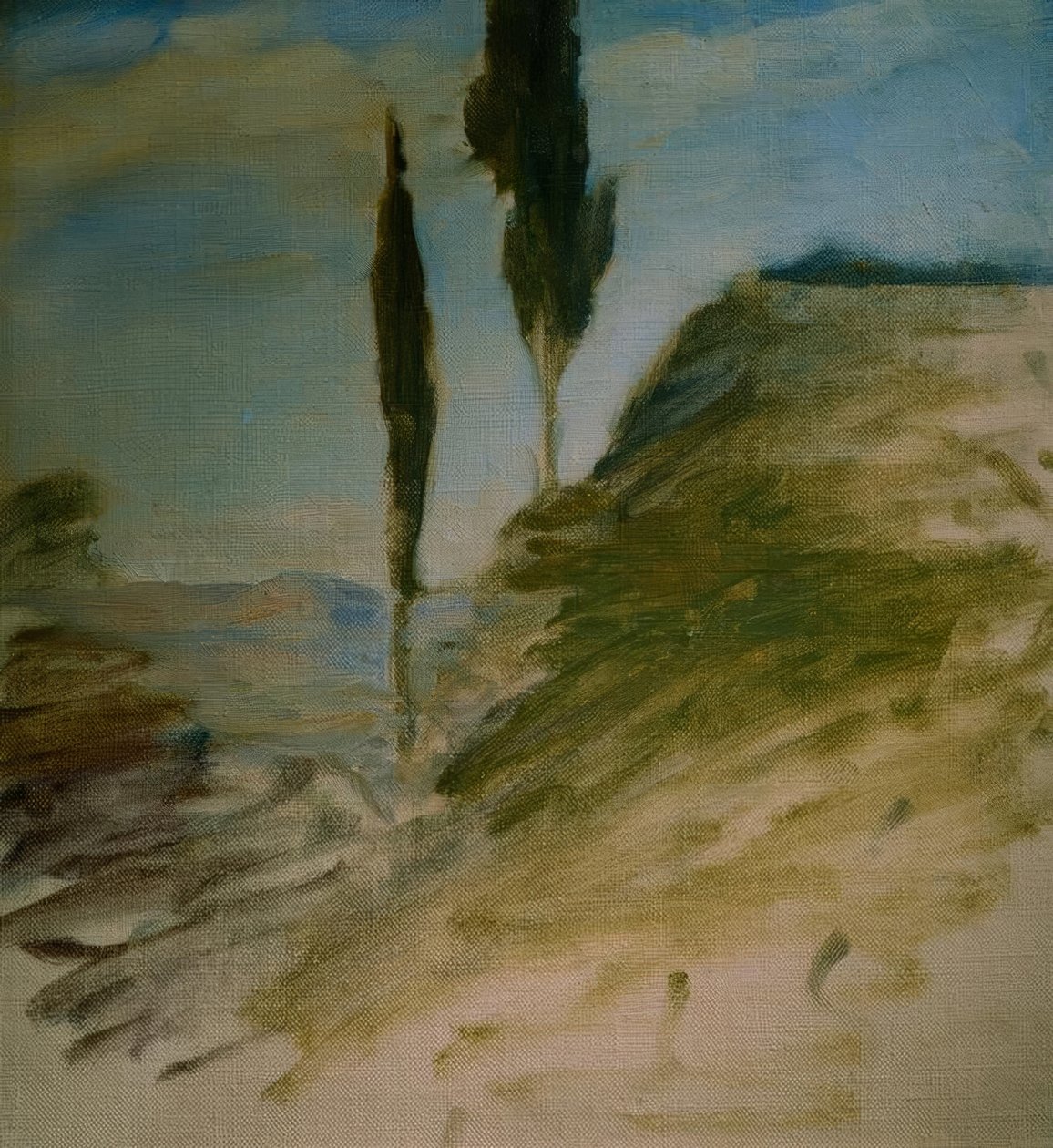 Due cipressi, Schizzo da Eugen Prinz von Schweden