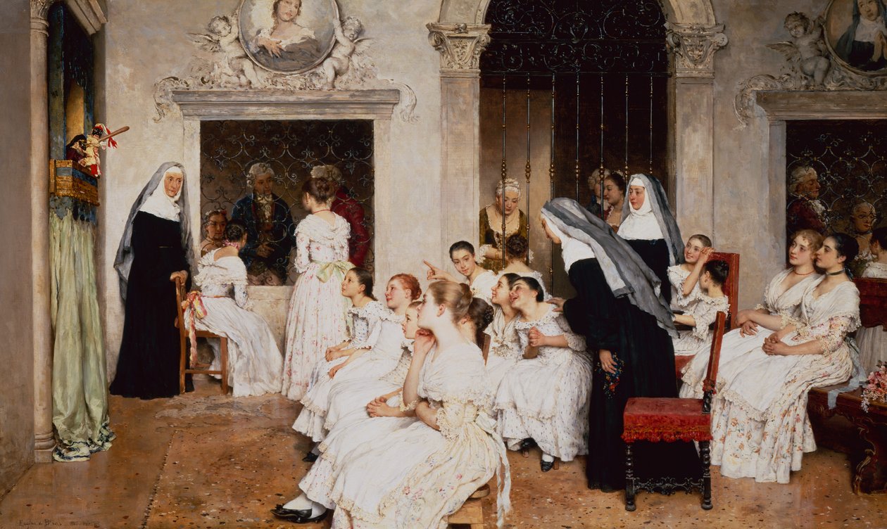 Scena di convento a Venezia da Eugen von Blaas