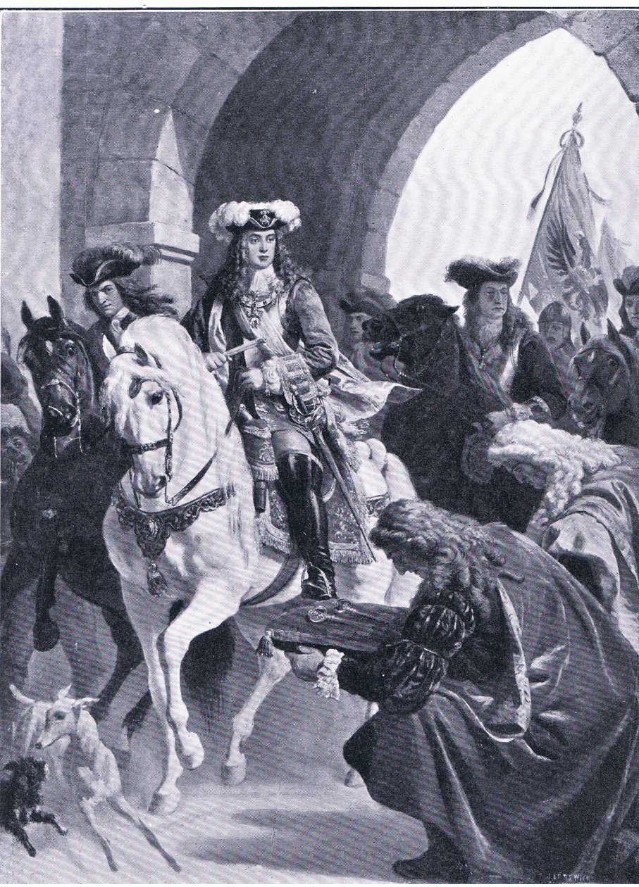 Gli austriaci entrano a Belgrado, illustrazione da Landmarks in European History pubblicata da Gresham Publishing Co, c.1920 da Eugen von Blaas