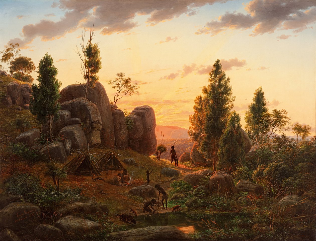 Stony Rises, Lago Corangamite da Eugene von Guérard