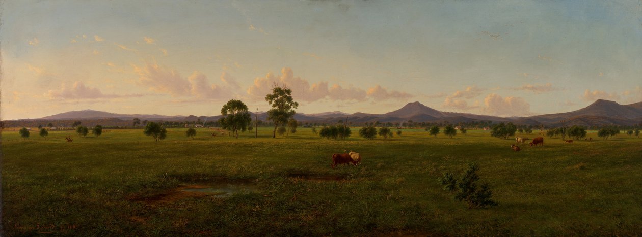 Vista delle Alpi di Gippsland, da Bushy Park sul fiume Avon da Eugene von Guérard