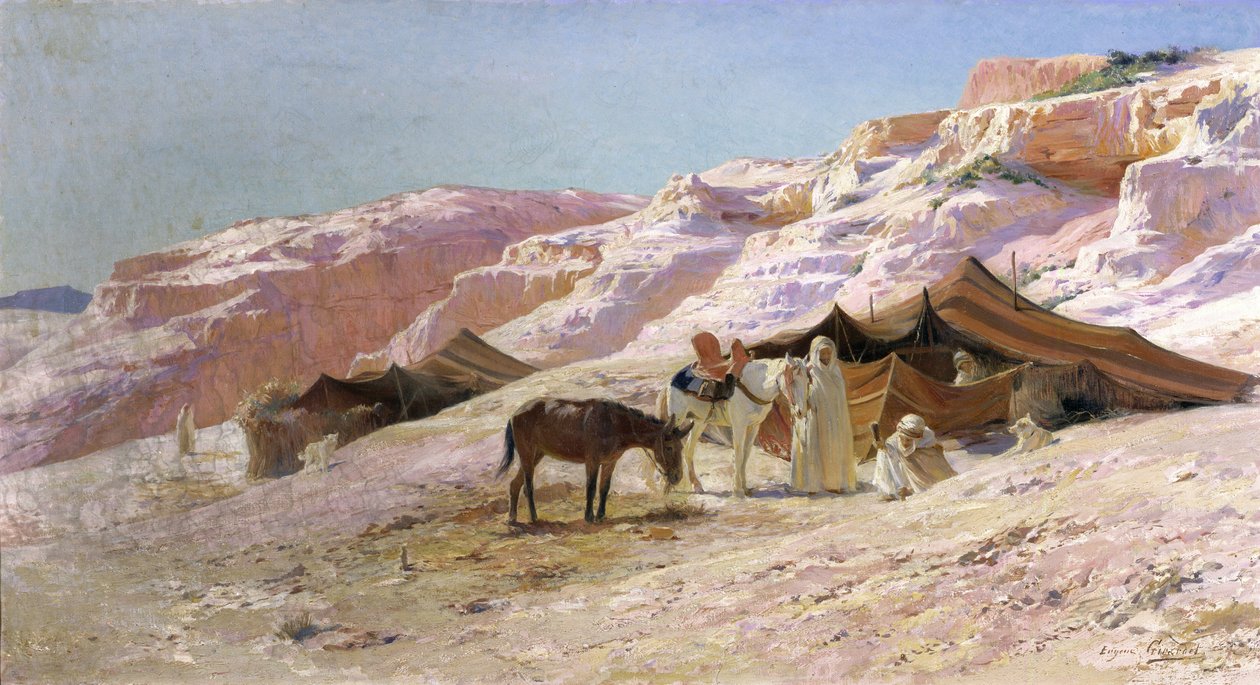 Accampamento beduino nelle dune da Eugene Alexis Girardet