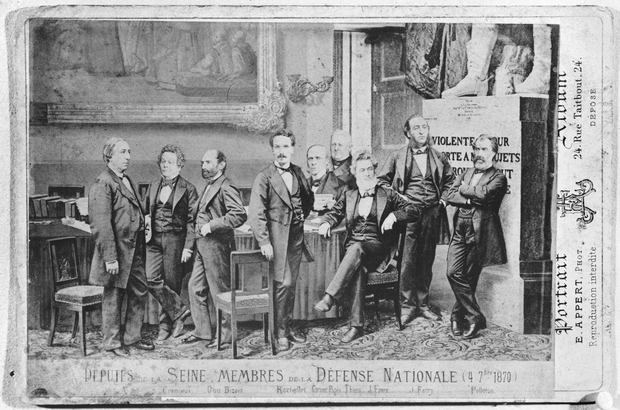 Deputati della Senna, membri del Governo della Difesa Nazionale il 4 settembre 1870, 1870 da Eugene Appert