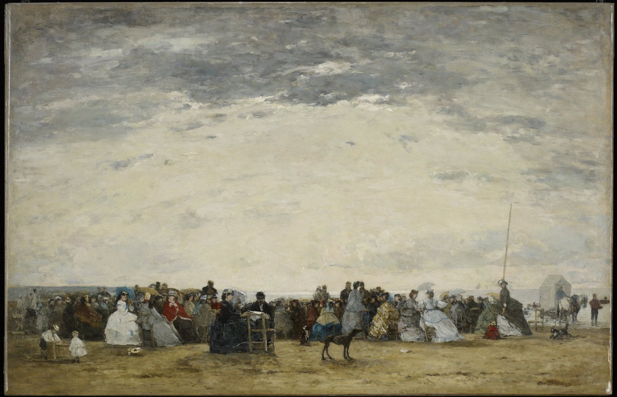 Villeggianti sulla spiaggia di Trouville da Eugene Louis Boudin