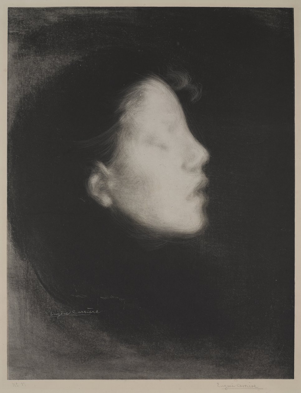 Nelly Carriere (Testa di donna), 1895 da Eugène Carrière