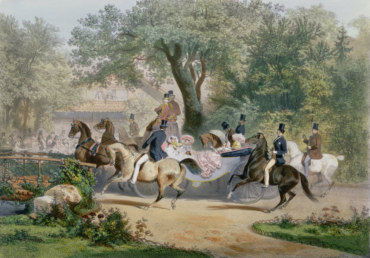 Passeggiata nel bosco da Eugene Charles Francois Guerard