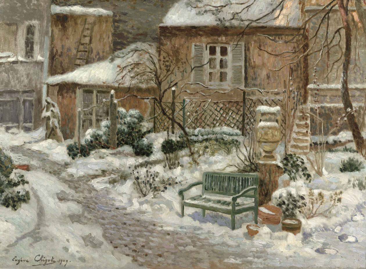 Il giardino sotto la neve, 1909 da Eugene Chigot