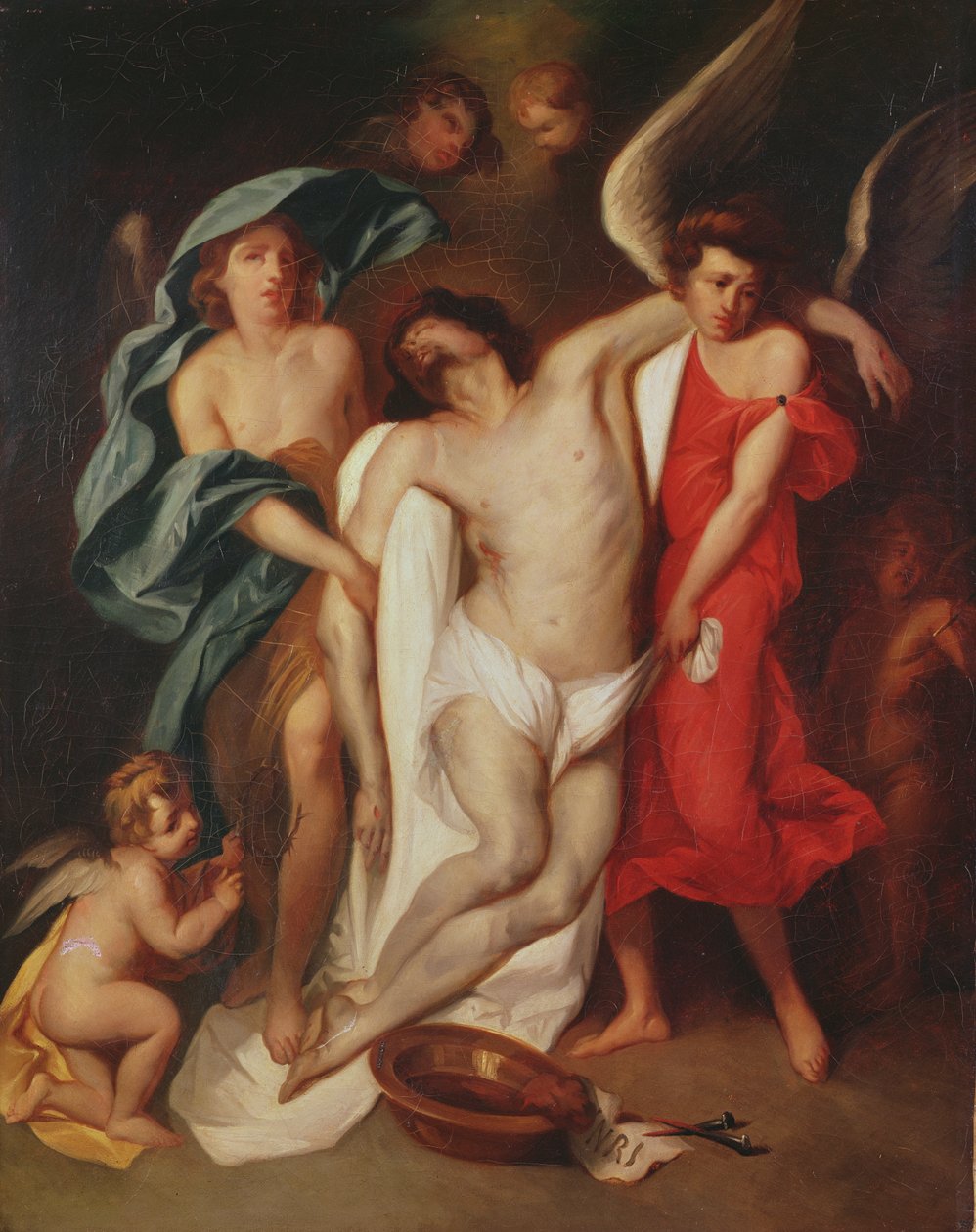 Il corpo di Cristo portato dagli angeli da Ferdinand Victor Eugene Delacroix