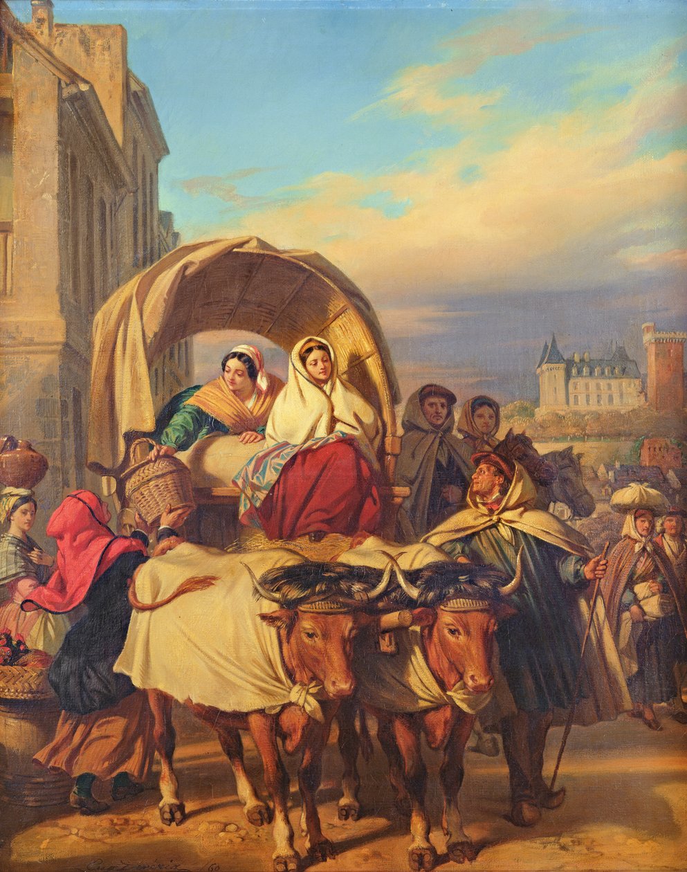 Ritorno al mercato di Pau, 1860 da Eugene Deveria