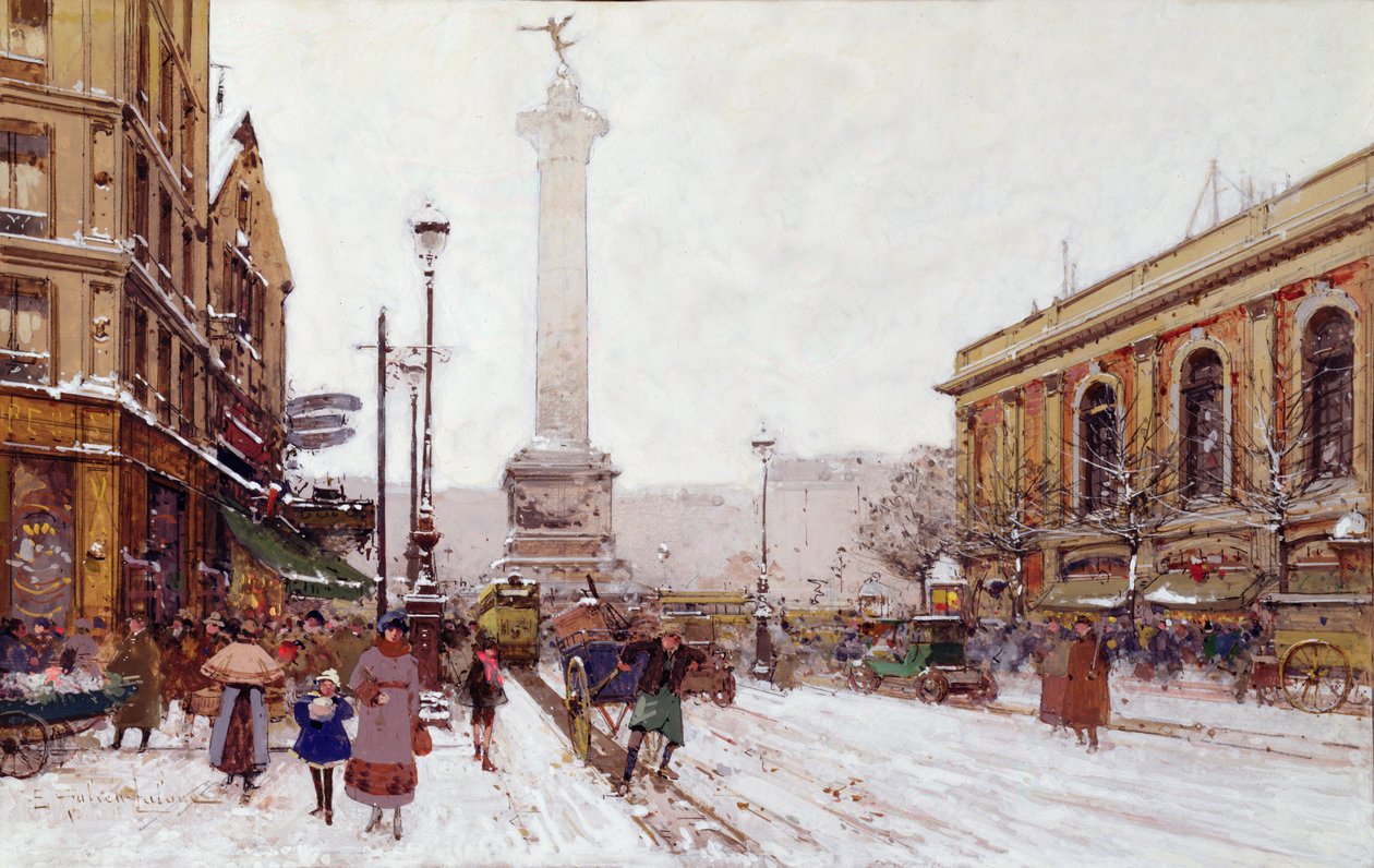 Place de la Bastille da Eugene Galien Laloue