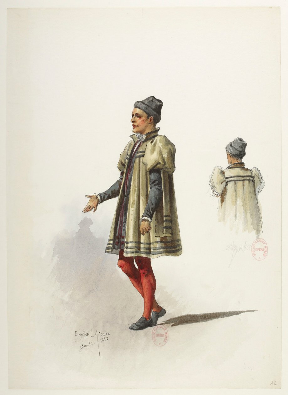 Saint-Saëns - Enrico VIII - Bozzetti di costumi - Lacoste - 12. Costume da Eugene Lacoste