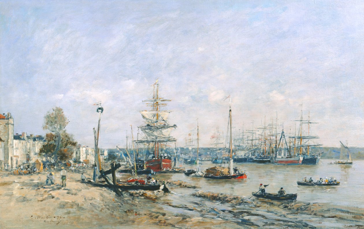 Bordeaux - Molo e porto, 1874 da Eugene Louis Boudin