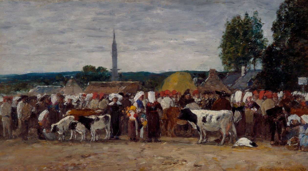 Fiera in Bretagna, 1874 da Eugene Louis Boudin