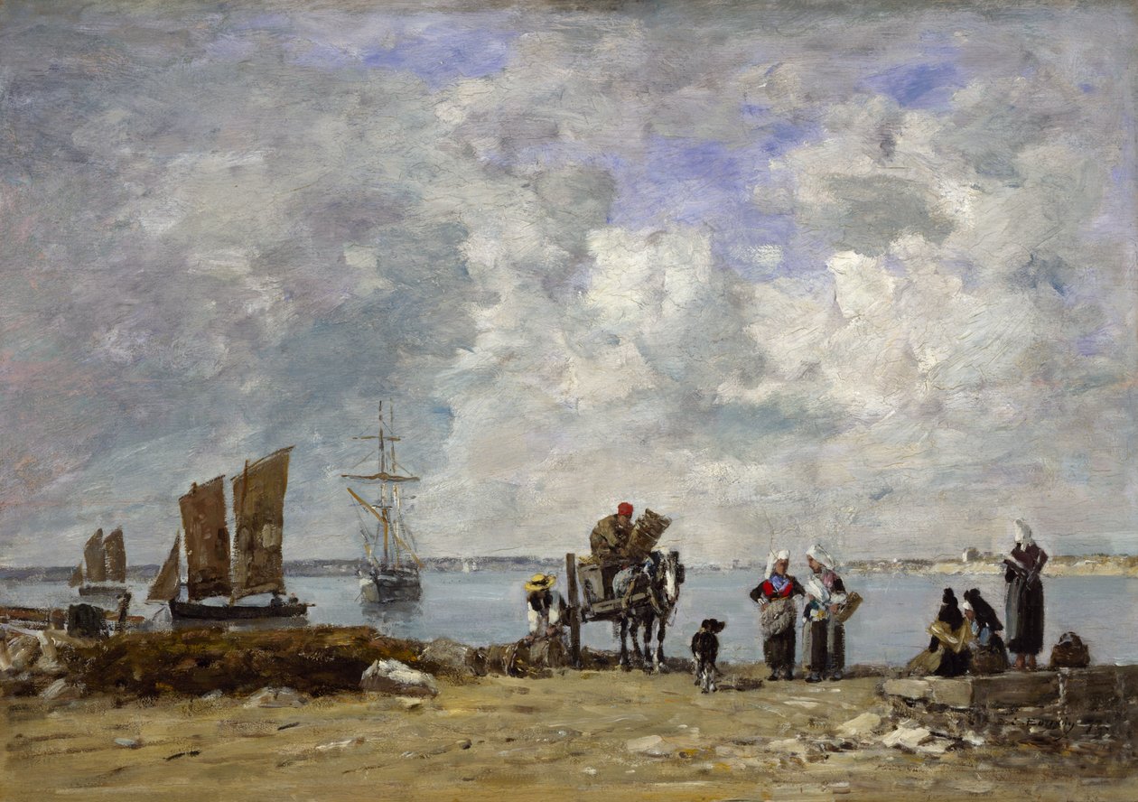 Mogli dei pescatori al mare, 1872 da Eugene Louis Boudin