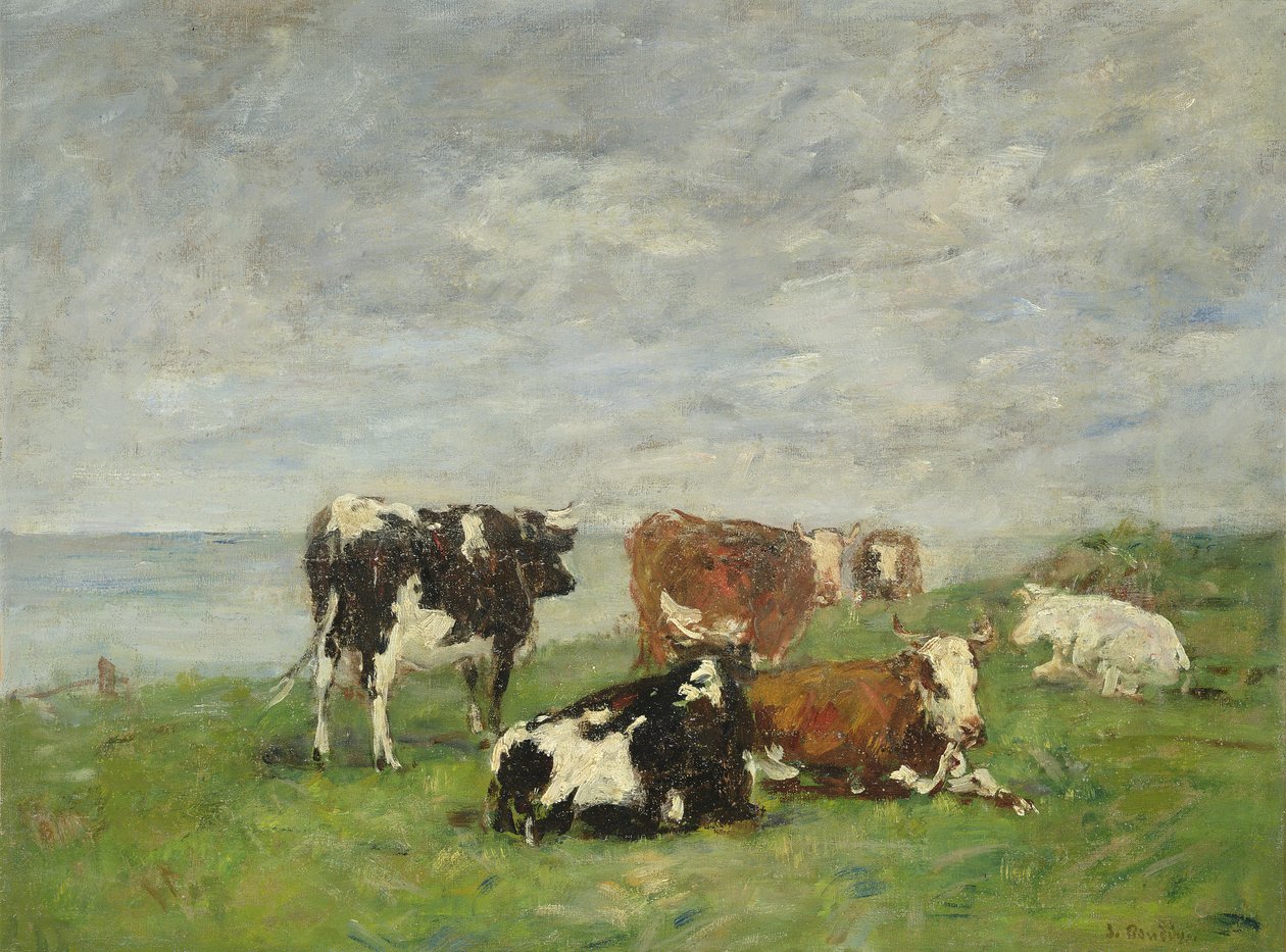 Pascolo al mare, c.1880-85 da Eugene Louis Boudin