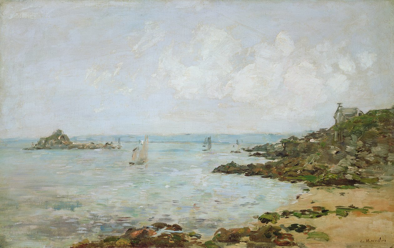 La baia di Douarnenez e Ile Tristan da Eugene Louis Boudin
