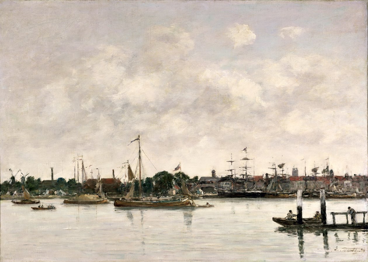 La Mosa a Dordrecht, 1874 da Eugene Louis Boudin