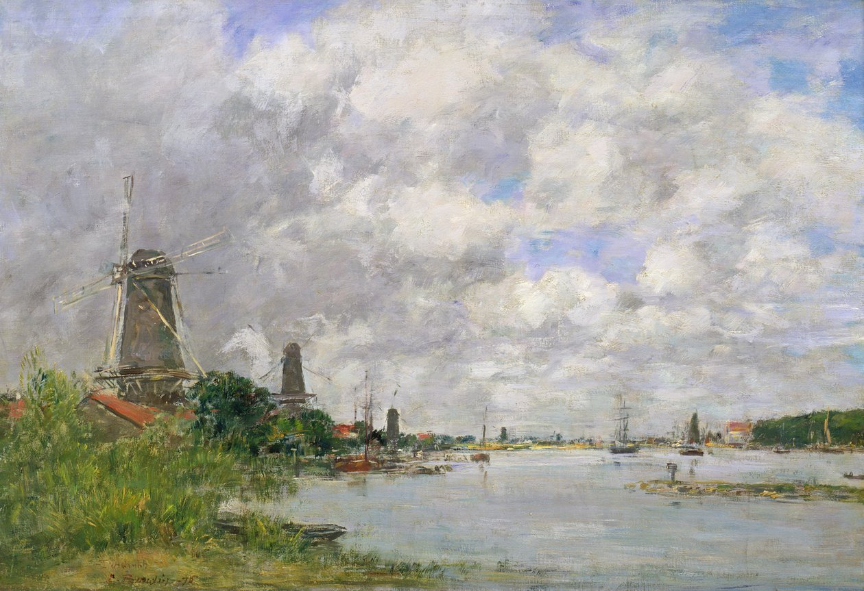 Il fiume Mosa a Dordrecht, 1876 da Eugene Louis Boudin