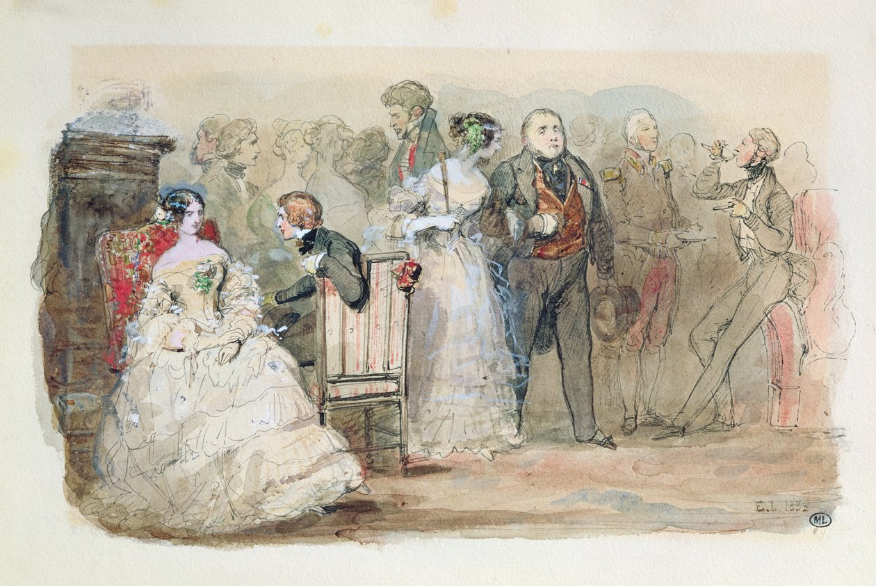 Una ricezione durante il regno di Luigi Filippo (1830-48) 1832 da Eugene Louis Lami