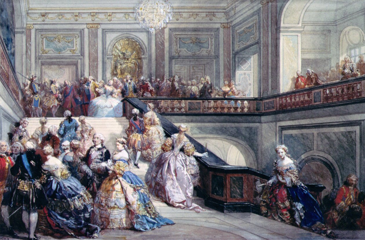 Festa al Castello di Versailles in occasione del matrimonio del Delfino nel 1745 da Eugene Louis Lami