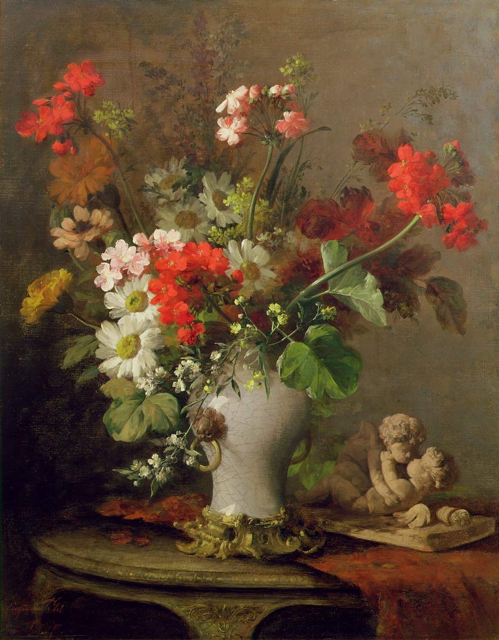 Fiori estivi in un vaso da Eugene Petit