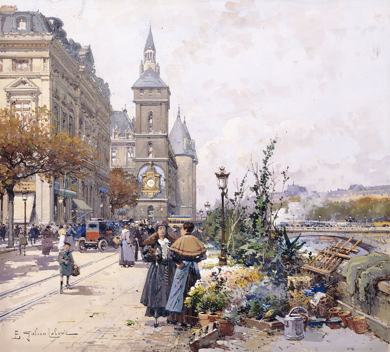 Le Quai aux Fleurs e Hotel da Eugene Galien Laloue