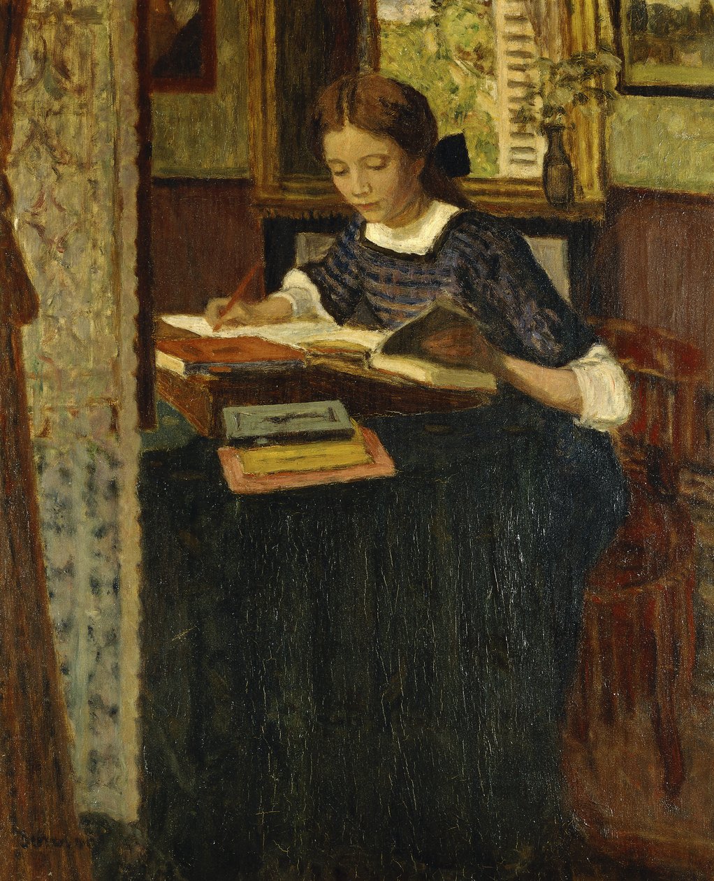 Ragazza che scrive da Eugene Antoine Durenne