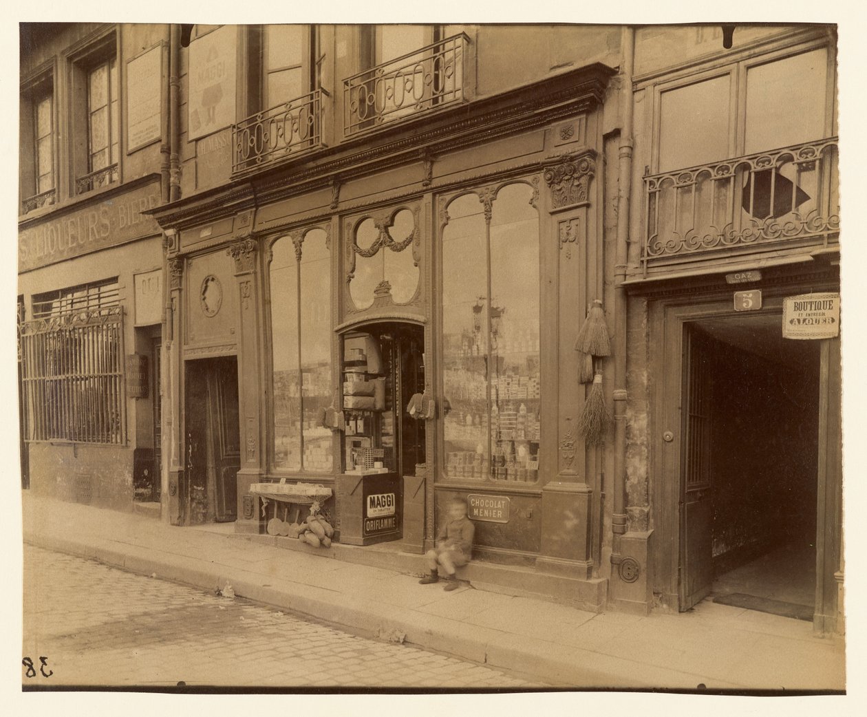 Negozio Luigi XVI, 3 quai Bourbon da Eugène Atget