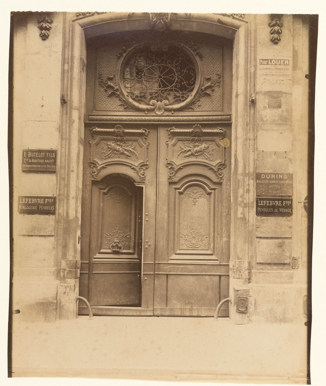 Hôtel Bergeret, Rue Béranger da Eugène Atget