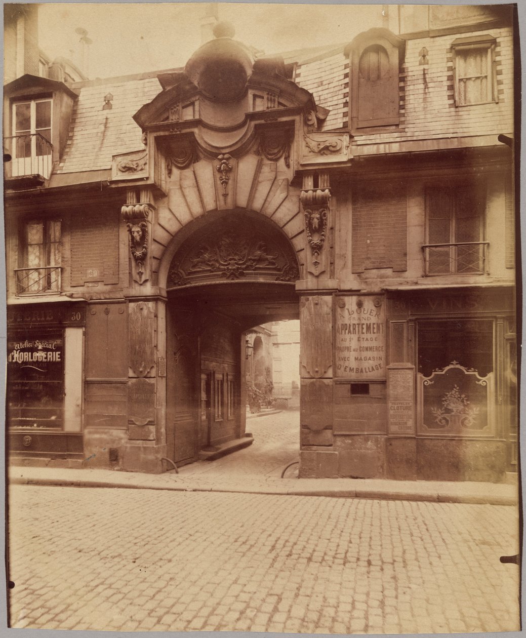 Hôtel du Magistrat de Bordeaux, 30 rue des Francs-Bourgeois da Eugène Atget