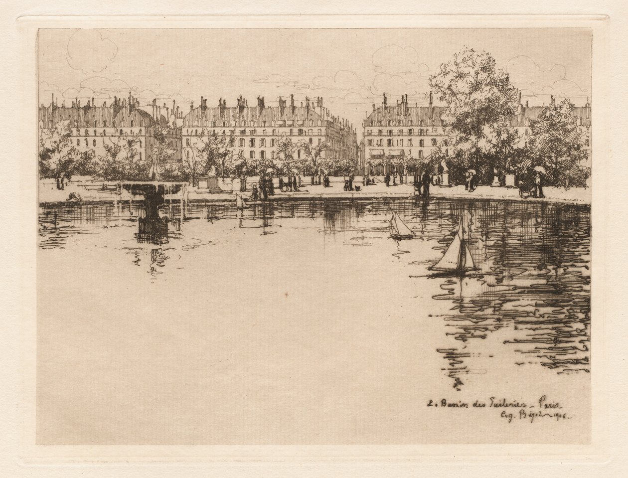 Il Bacino delle Tuileries da Eugene Bejot