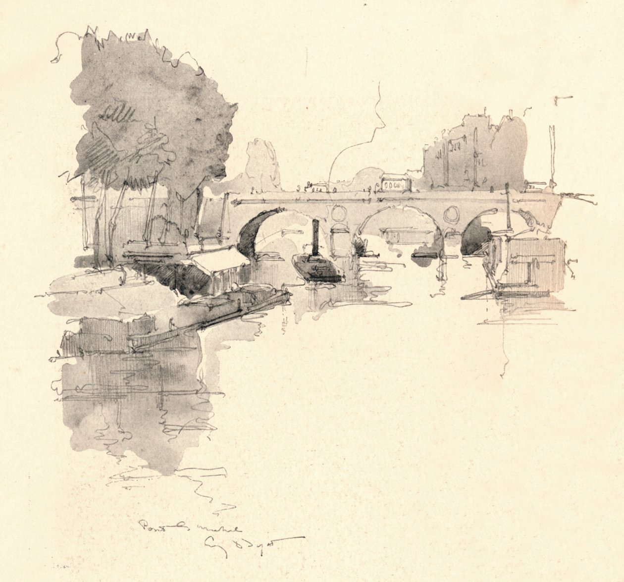 Il Pont St Michel da Eugene Bejot
