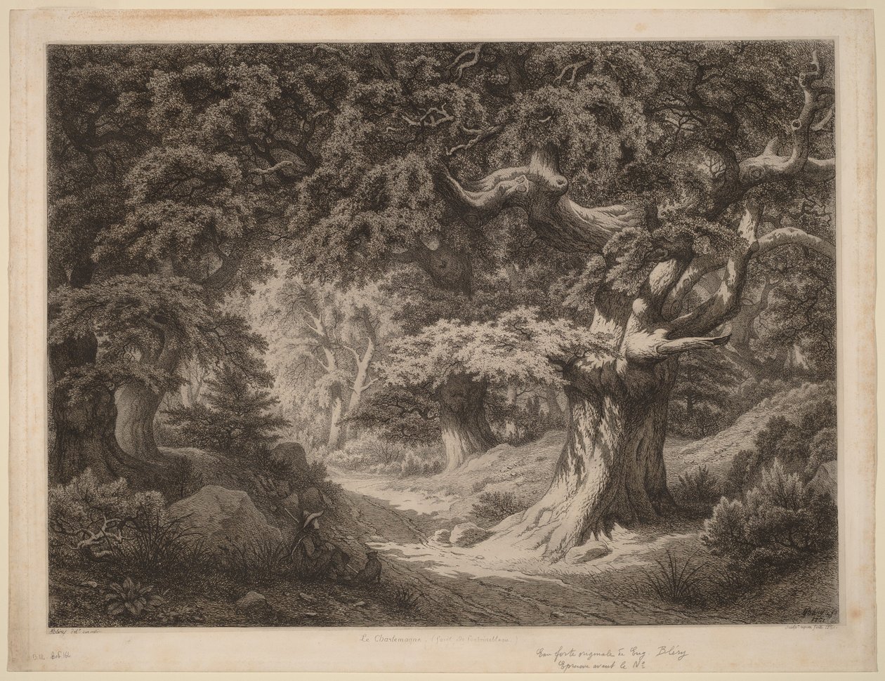 Il Charlemagne, foresta di Fontainebleau da Eugene Bléry
