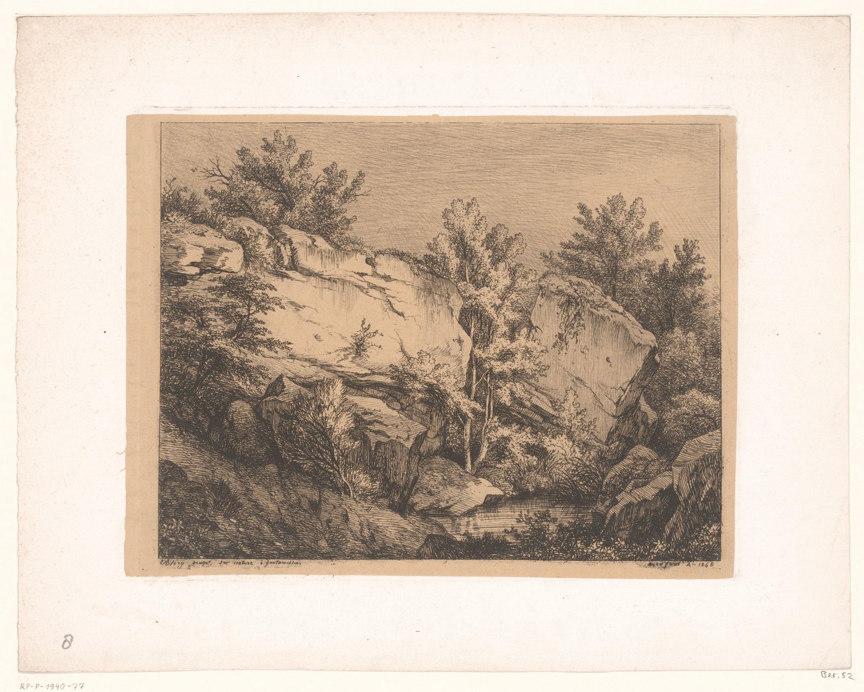 Paesaggio roccioso (Acht etsen gemaakt naar de natuur) da Eugene Bléry