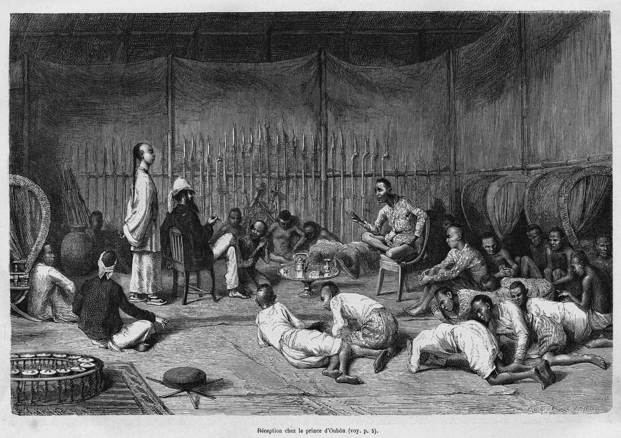 Il Dottor Harmand alla reception del Principe di Oubon (Laos), descrizione dell