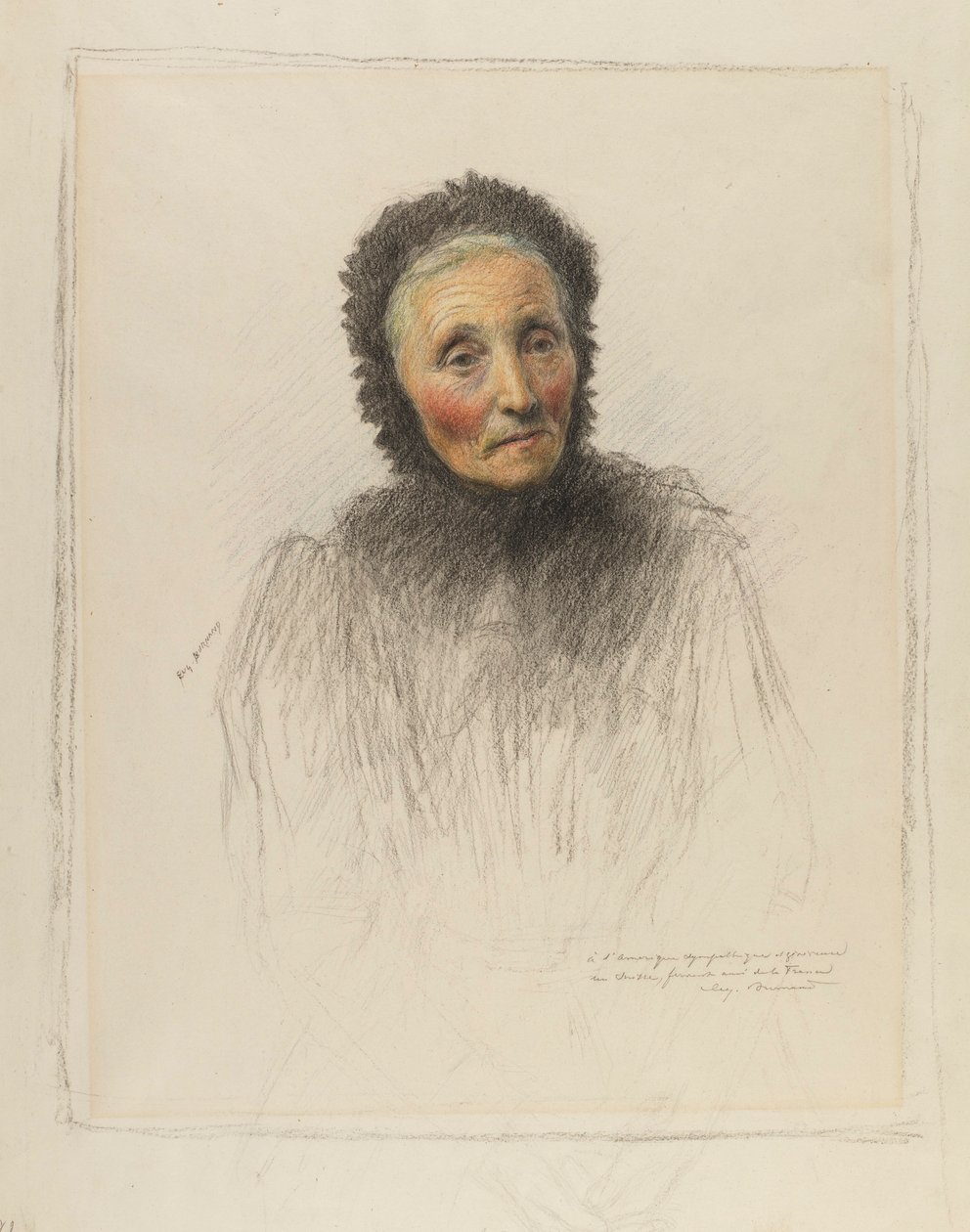 Donna anziana da Eugene Burnand