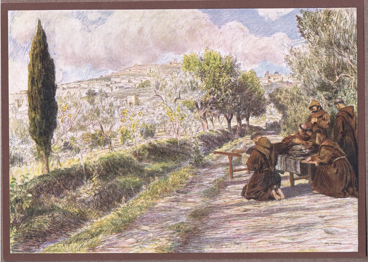 San Francesco benedice la città di Assisi da Eugene Burnand