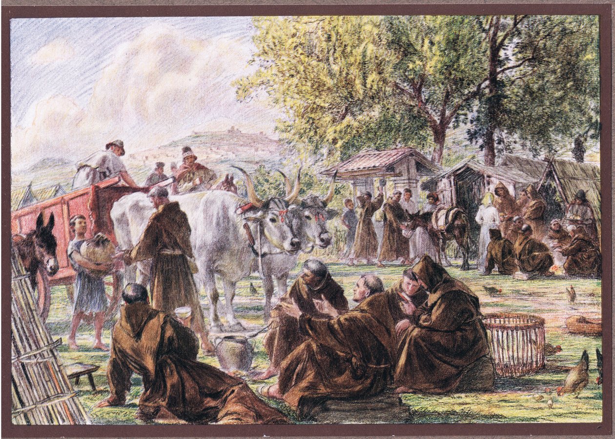 Il Capitolo di Santa Maria degli Angeli vicino ad Assisi da Eugene Burnand