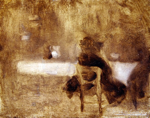 Ragazza di spalle da Eugène Carrière
