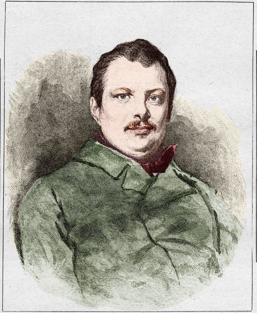 Ritratto di Honoré Balzac nel 1830 (1799 - 1850), scrittore francese. Incisione di Eugène Chiquet. da Eugene Chiquet
