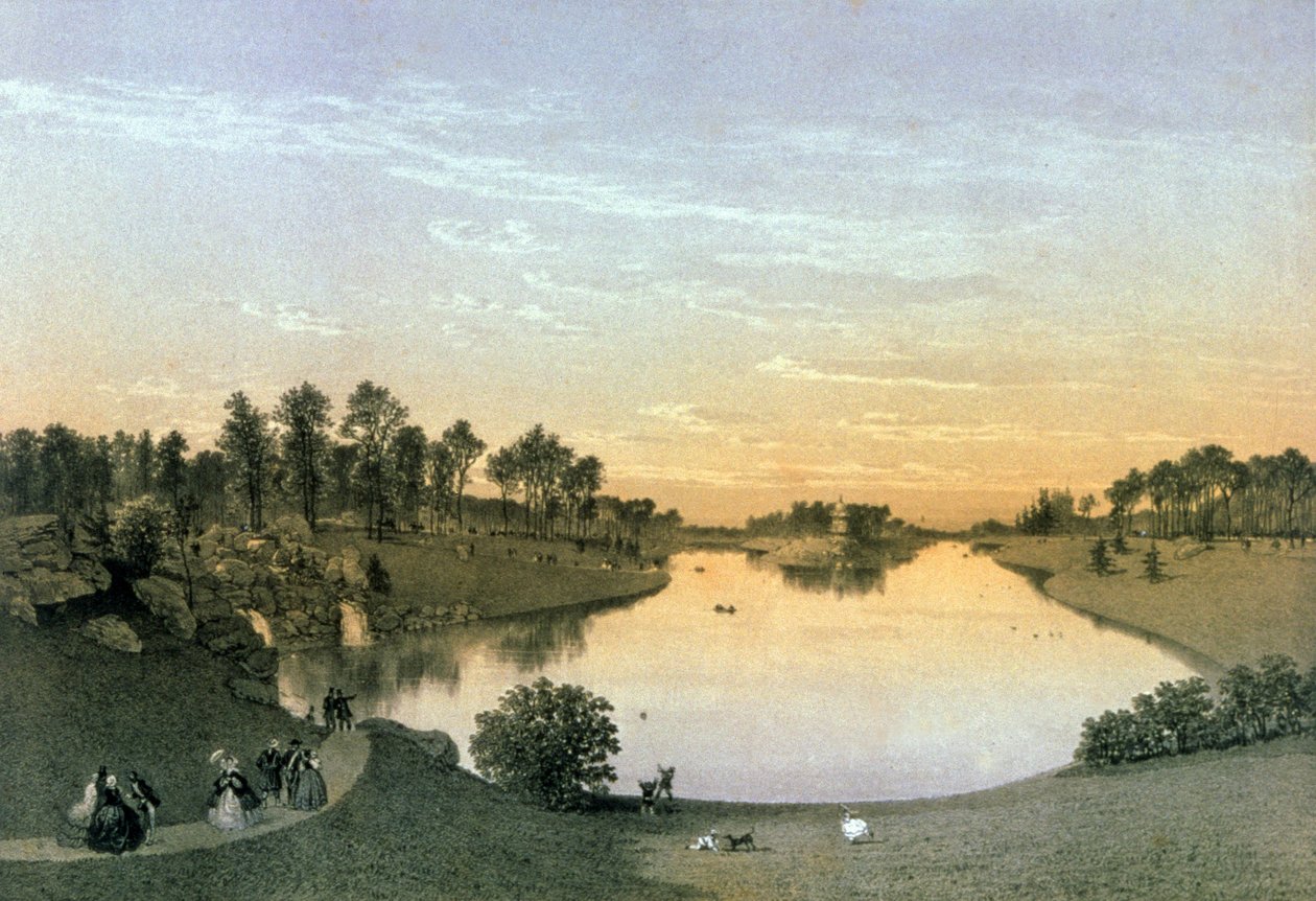 Lago nel bois de Boulogne da Eugene Ciceri