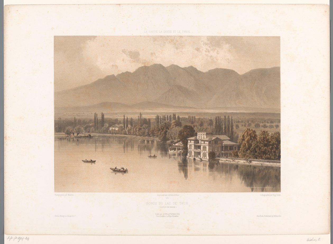 Veduta delle rive del Thunersee da Eugene Ciceri