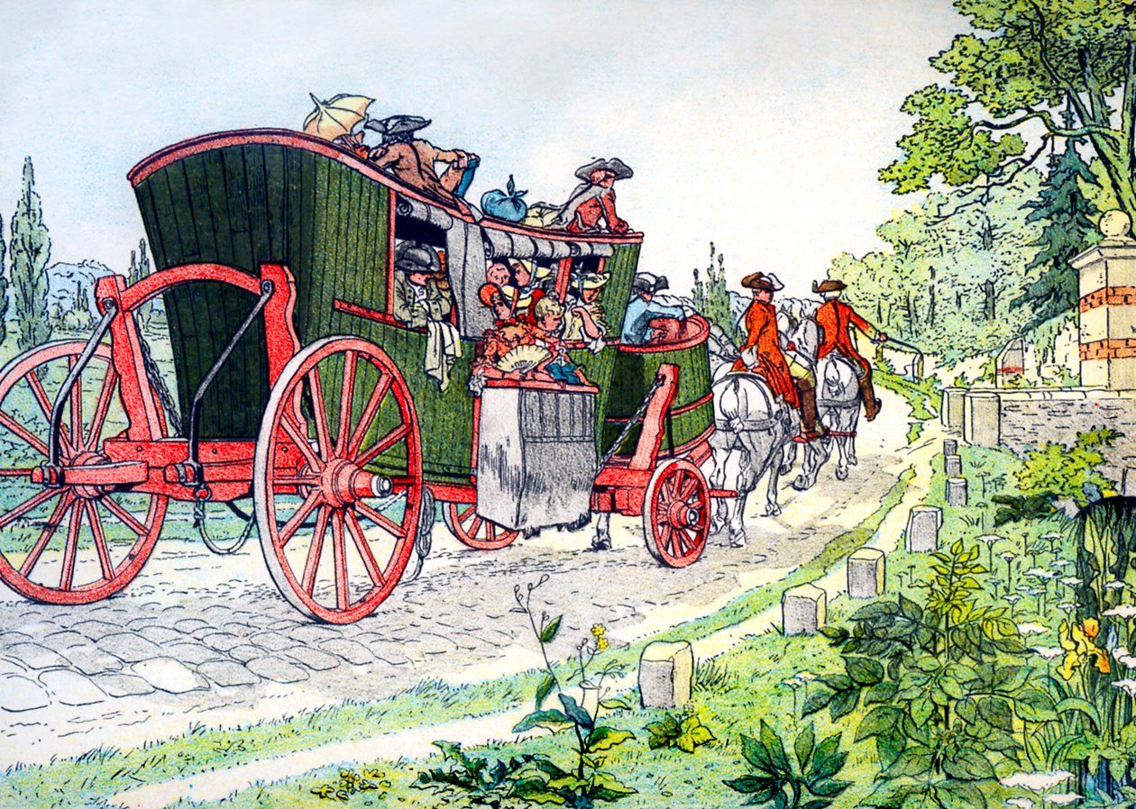 Carrozza da Parigi a Versailles da Eugene Courboin