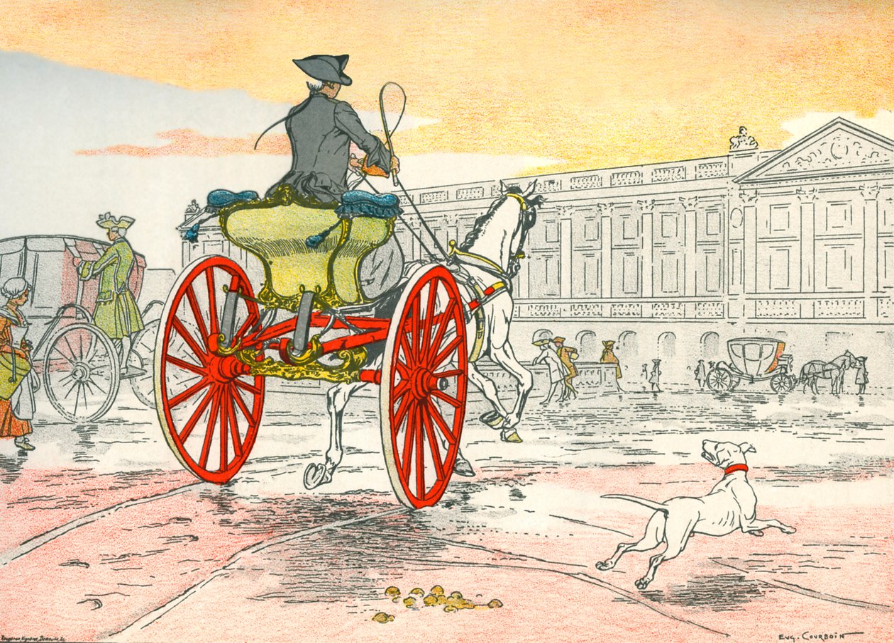 Carrozza a un cavallo durante il regno di Luigi XV da Eugene Courboin