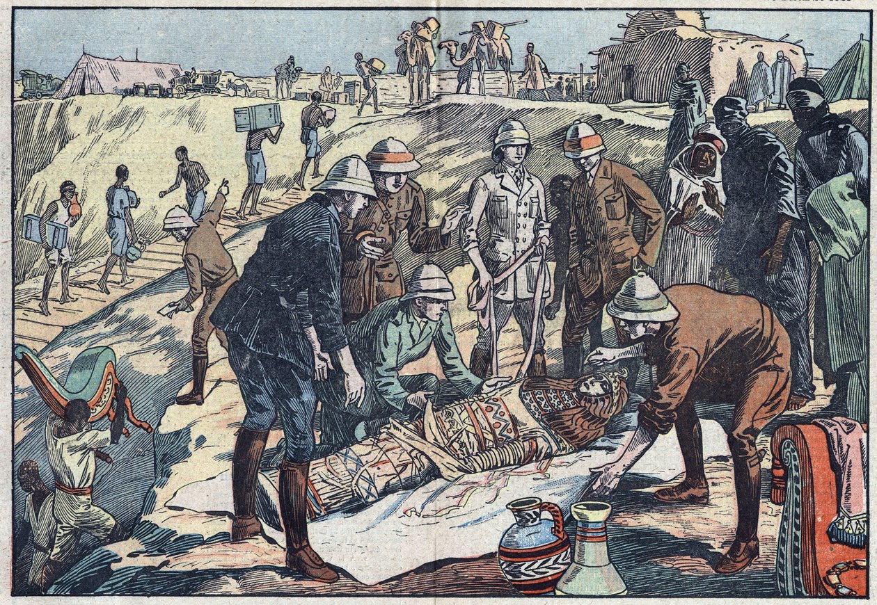 Una missione inglese, commissionata dal conte Byron de Prorok (1896-1954), archeologo, scoprì la tomba di Tin-Hahan nell