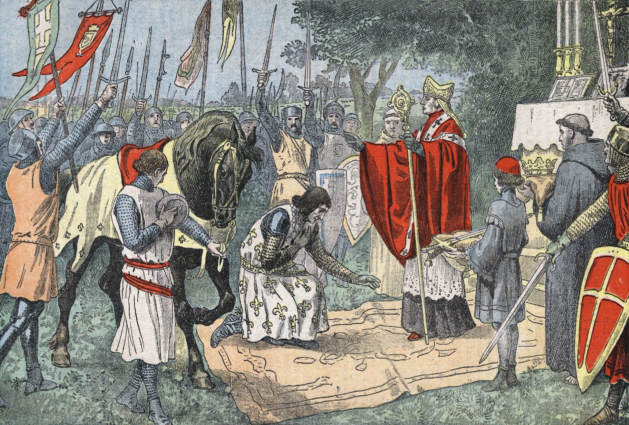 Filippo Augusto prima della battaglia di Bouvines il 27 luglio da Eugene Damblans