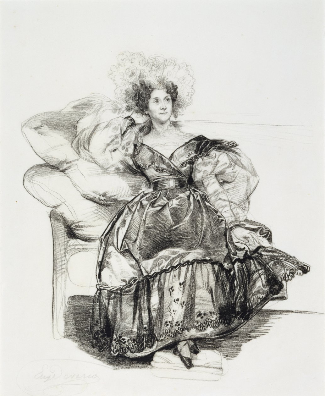 Studio per Mme. Jules-Antoine Droz da Eugene Deveria
