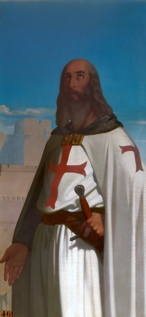Jacques de Molay, Gran Maestro dei Cavalieri Templari da Eugene Emmanuel Amaury Duval
