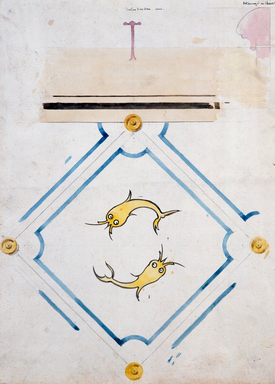 Motivi per una piastrella da bagno, Chateau d